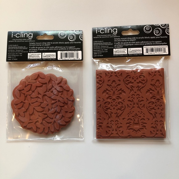 STUDIO G Floral + Baroque i-Cling Foam Cling Rubber Stamps Set of 2, RARE, NEW! - Picture 4 of 12